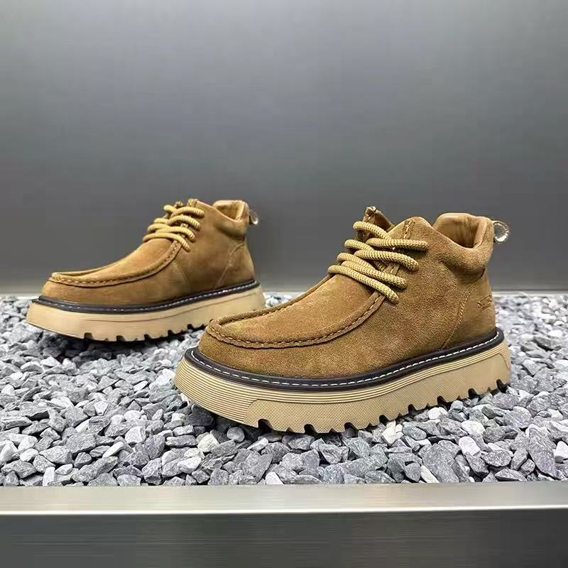 Street Fashion Walking - 가을 겨울 남성 플랫폼 부츠 디자이너