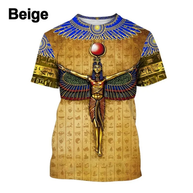 Street Fashion Egypt - 3D 인쇄 파라오 아누비스 티셔츠 남성용