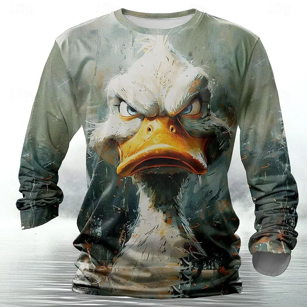 Street Fashion For Man - 재미있는 3D 동물 프린트가 들어간 남성용