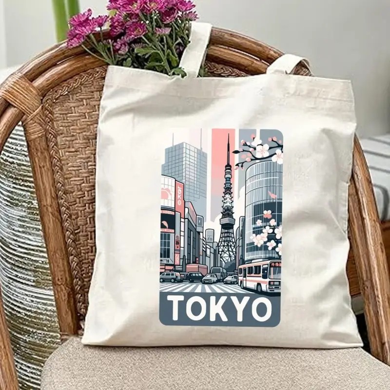 Tote Bag Canvas Print - 미적 감각이 돋보이는 도쿄 도시 풍경