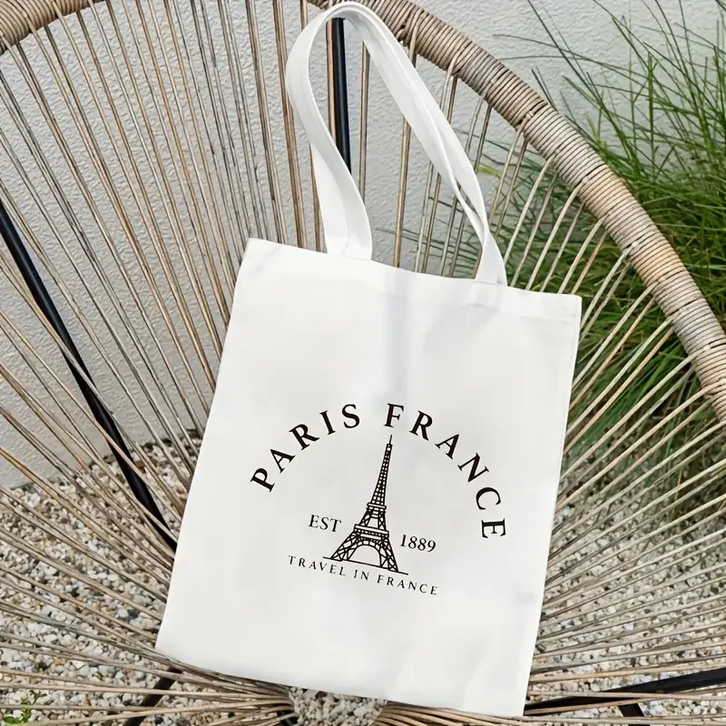 Tote Bag Canvas Print - 파리 여행용 토트백 여성용 에펠탑이 있는