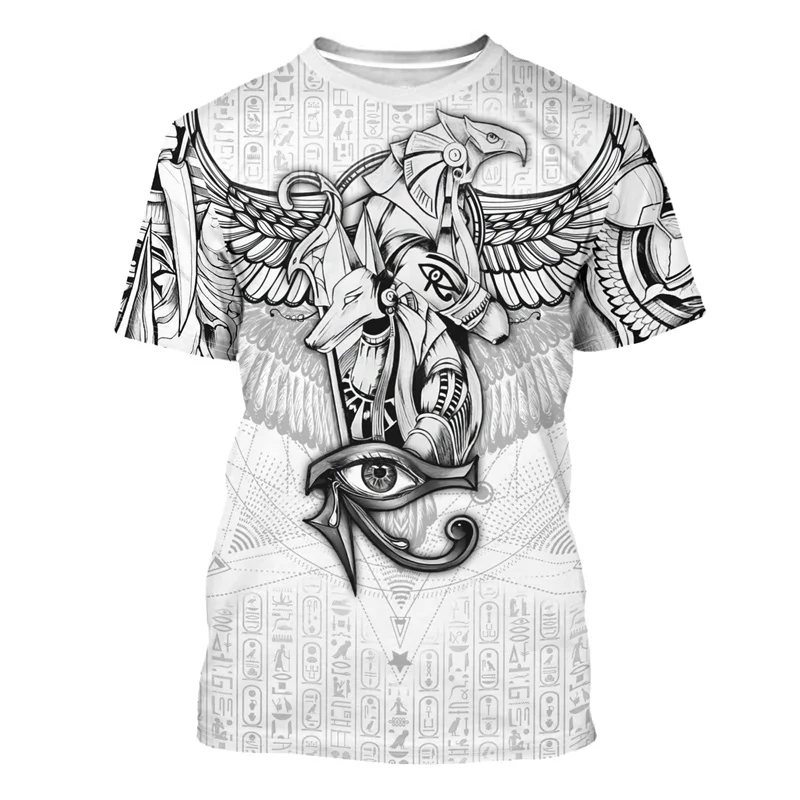 Street Fashion Egypt - 여름 3D 프린트 고대 이집트 그래픽