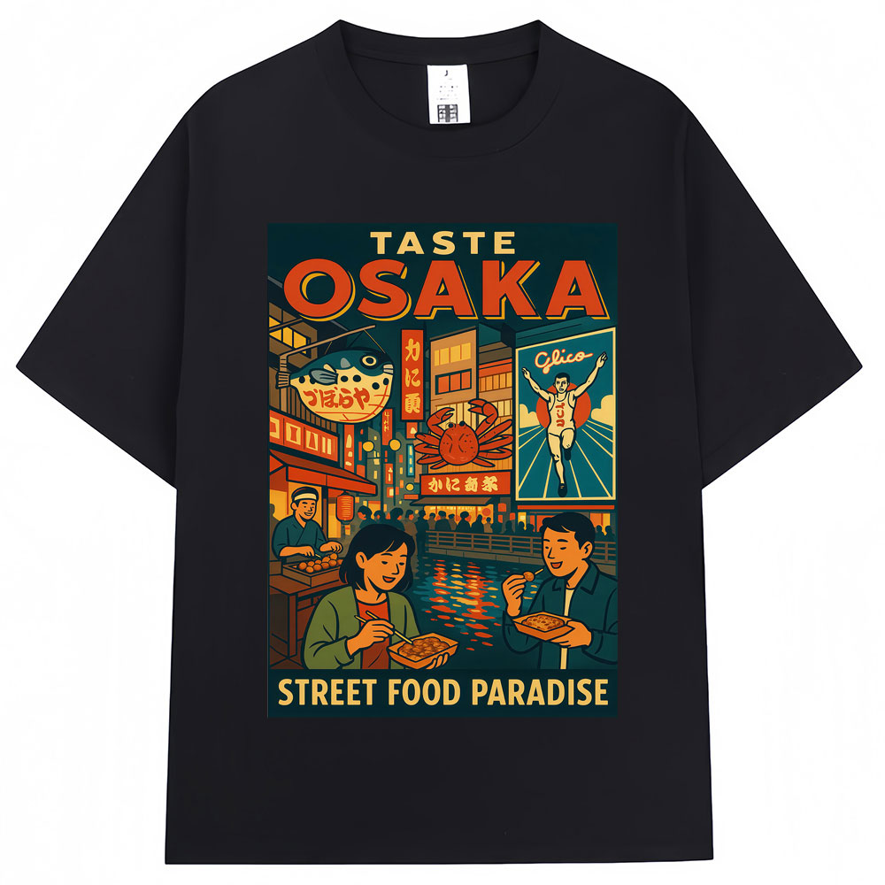 Street Fashion Osaka - 일본 스타일 오사카 길거리 음식 티셔츠