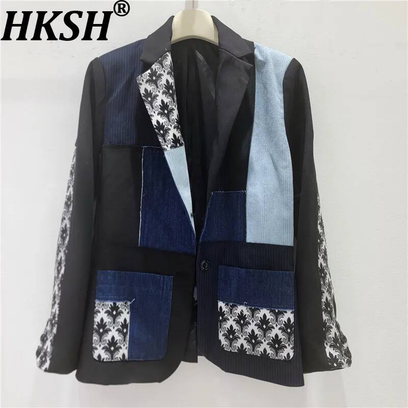Street Fashion High End - HKSH 여성 블레이저 한국 스타일 빈티지