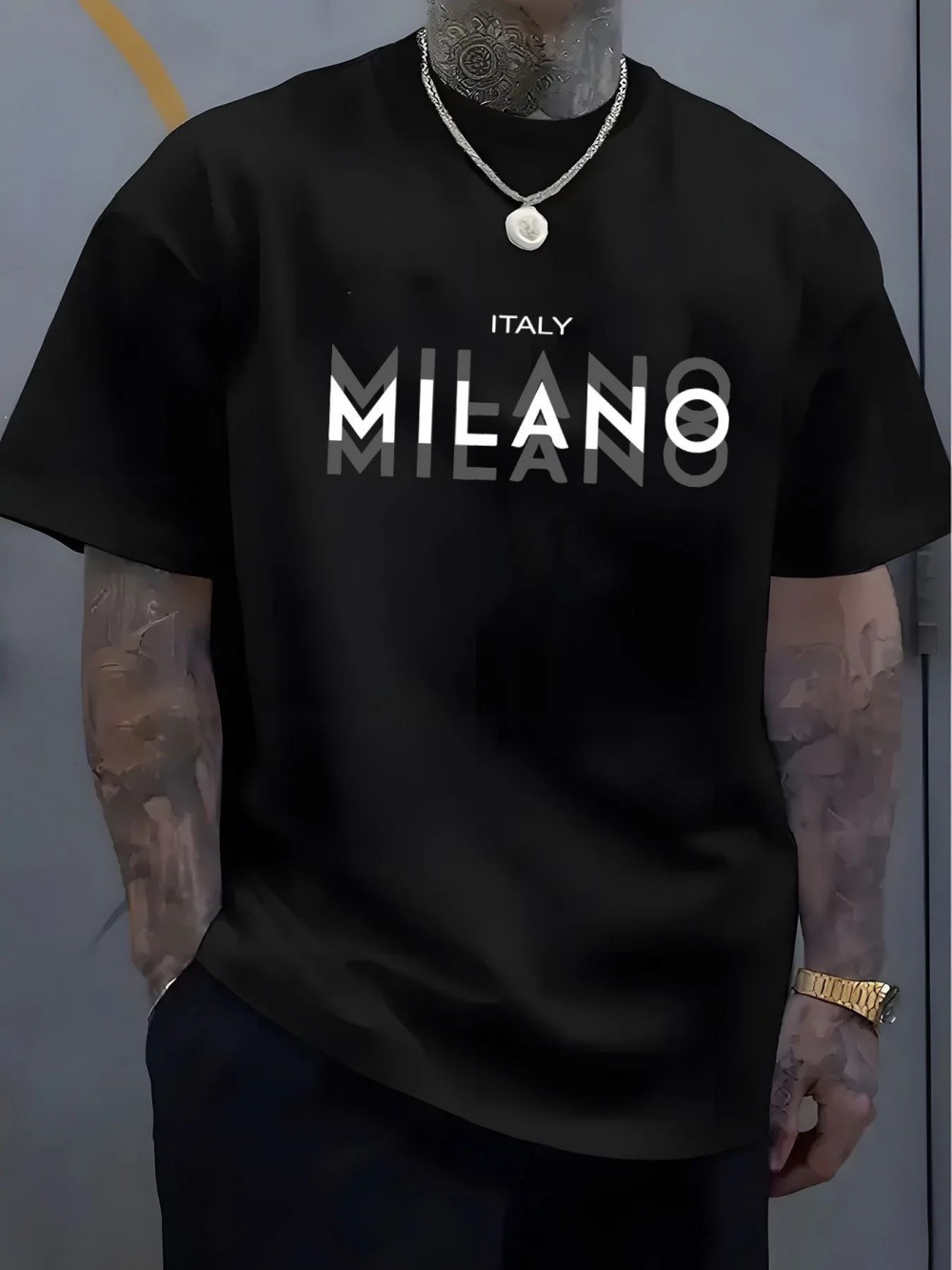 Street Fashion Milano - MILANO 레터 프린트 남성 여성 스포츠