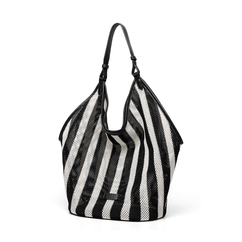 스트라이프 직조 대용량 토트 백 여성용 숄더백 쇼핑백  - Tote Bag Canvas Print 리뷰 및 가격