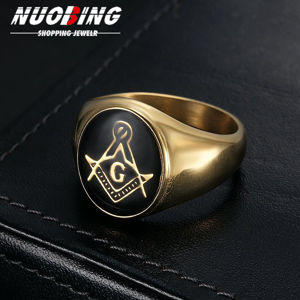 남성 빈티지 316L 스테인리스 스틸 원형 프리메이슨  - Street Fashion Rings 리뷰 및 가격