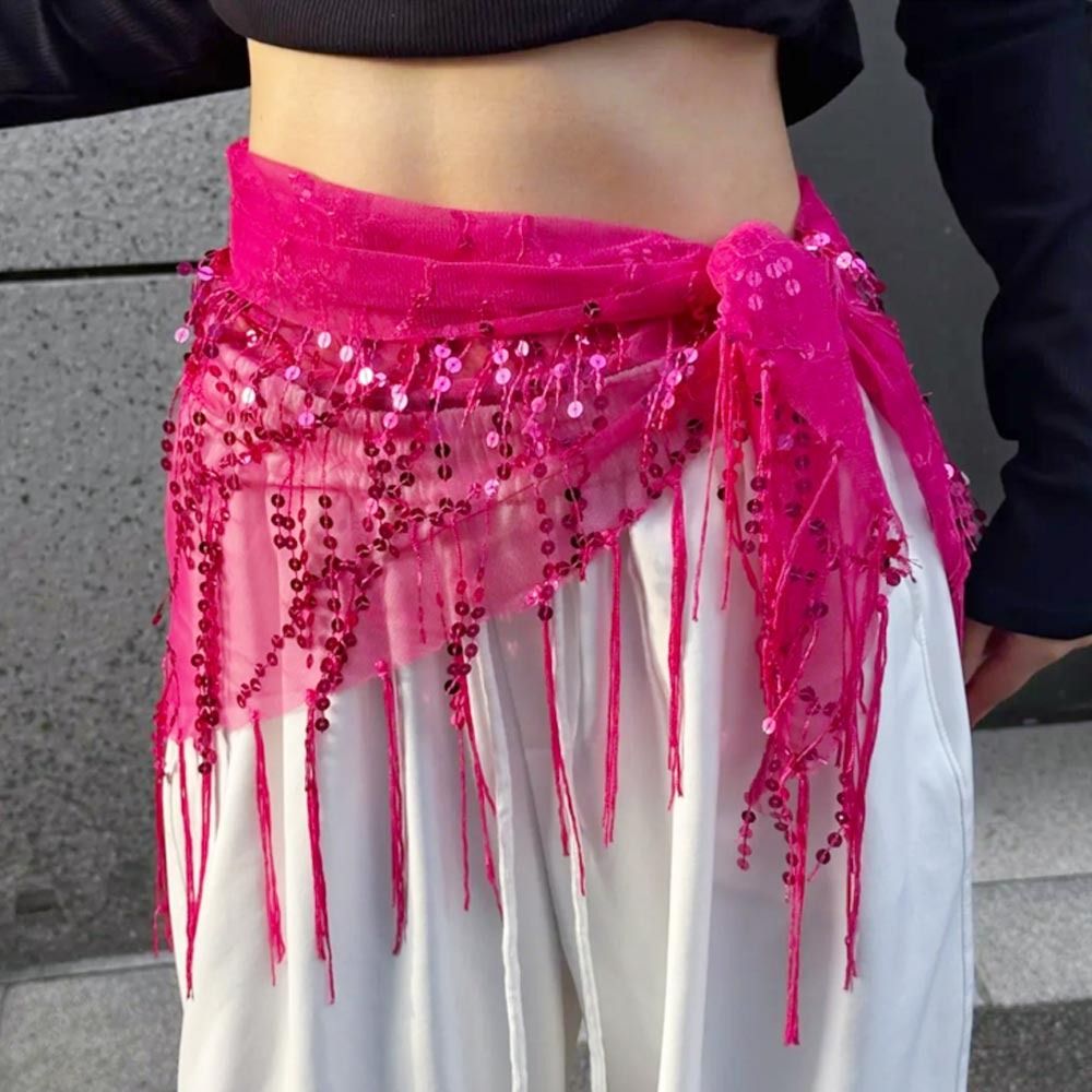 패션 스팽글 벨리 댄스 벨트 태슬 스트리트 댄스 댄서  - Street Fashion India 리뷰 및 가격