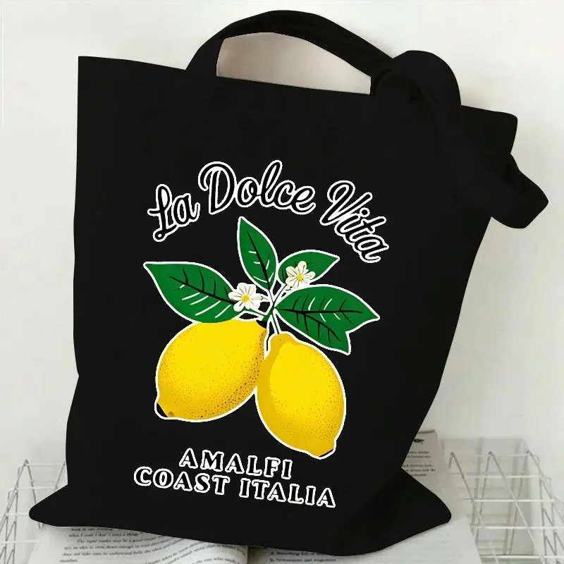 라 돌체 비타 레몬 캔버스 토트백 이탈리아 여름 스타일 - Tote Bag Canvas Print 리뷰 및 가격