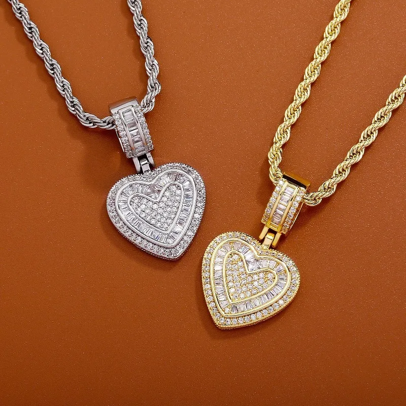 힙합 스타일의 검은색 라인스톤 하트 펜던트 목걸이, 꼬 - Fashion Street Singapore 리뷰 및 가격