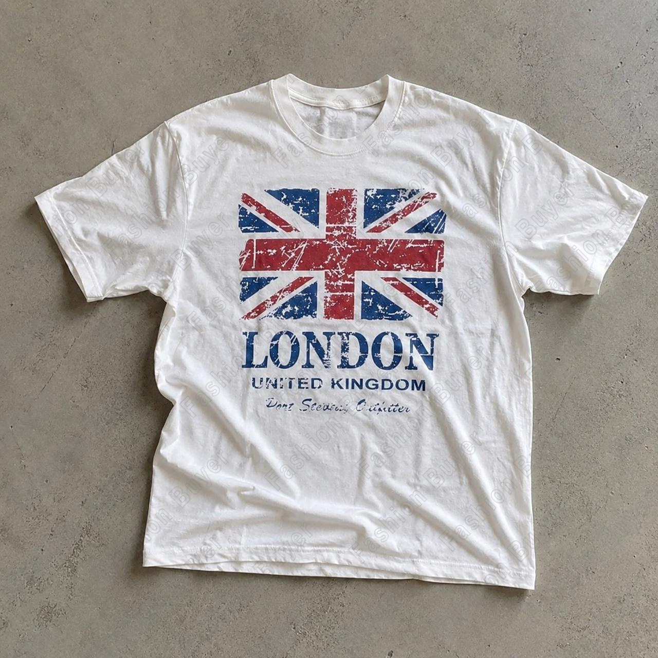 유니언 잭 패턴(런던, 영국) 프린트 티셔츠, 남녀 공 - Street Fashion In London 리뷰 및 가격