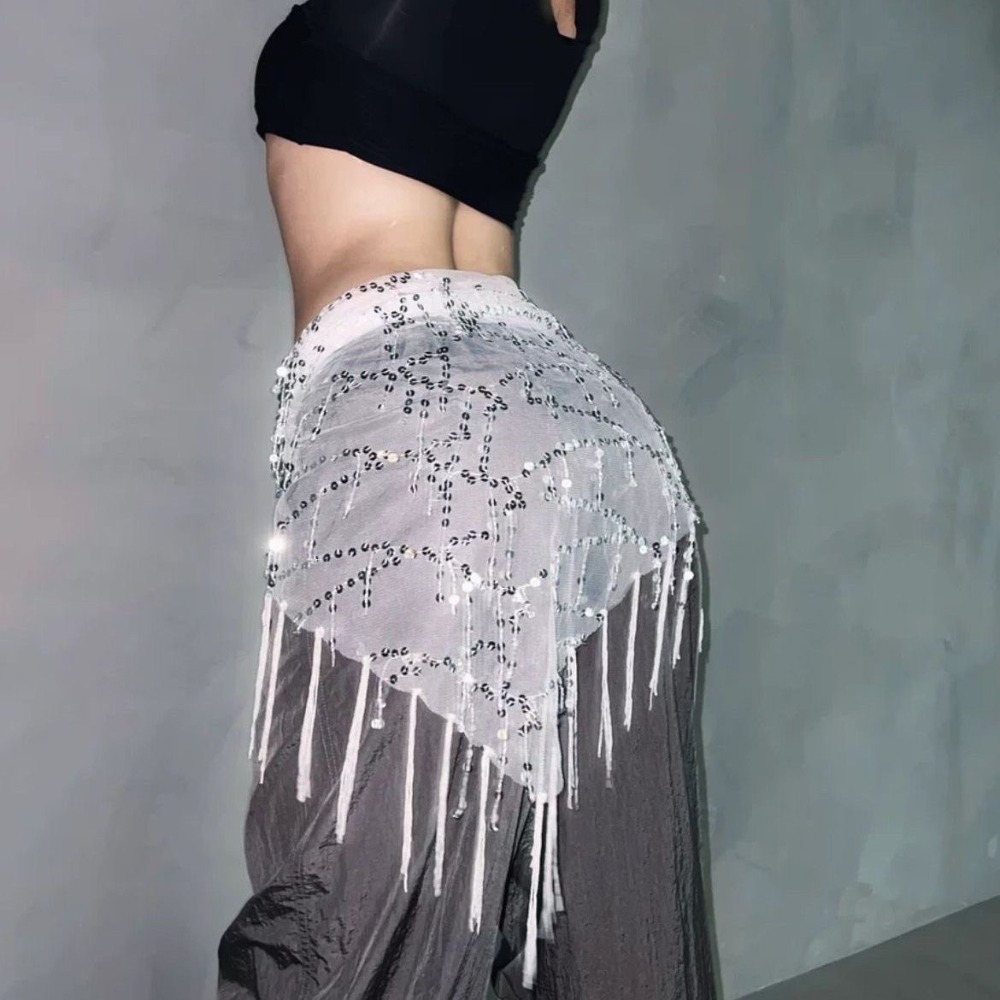 스팽글 벨리 댄스 벨트 태슬 재즈 댄스 댄서 스커트 패 - Street Fashion India 리뷰 및 가격