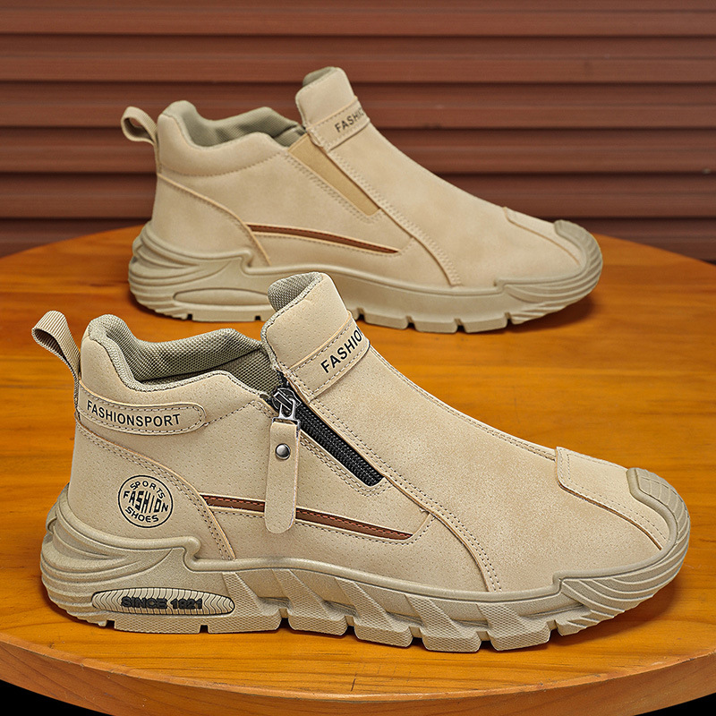 남성 캐주얼 지퍼 클로즈드 숏 부츠 스포츠 아웃도어 하 - Street Fashion Walking 리뷰 및 가격