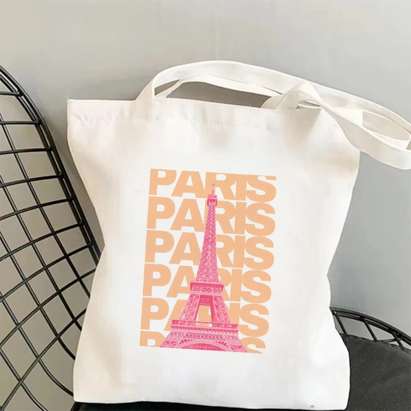 시카고 런던 에펠탑 그래픽 토트백 세계 도시 랜드마크  - Tote Bag Canvas Print 리뷰 및 가격