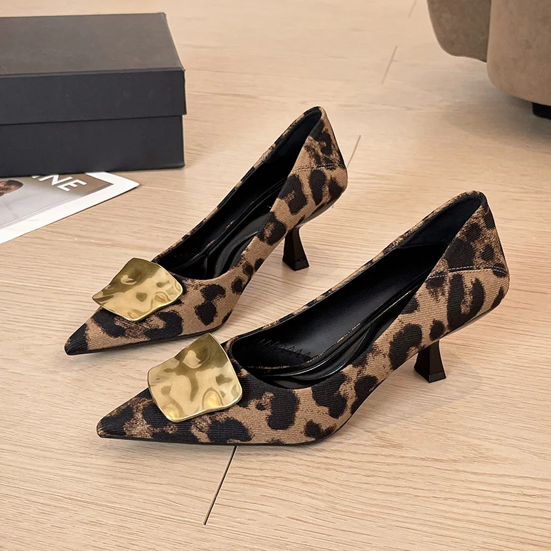 새로운 스타일의 여성용 가죽 펌프스, 뾰족한 앞코, 하 - Street Fashion Shoes 리뷰 및 가격
