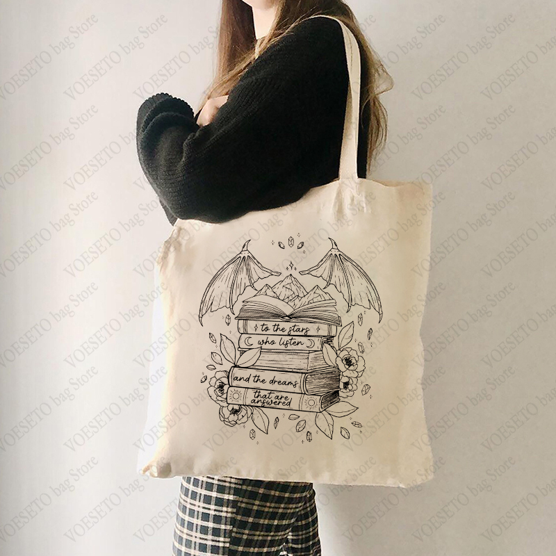 SJM 나이트 코트 럭셔리 토트백, 들리는 별과 그 꿈 - Tote Bag Canvas Print 리뷰 및 가격