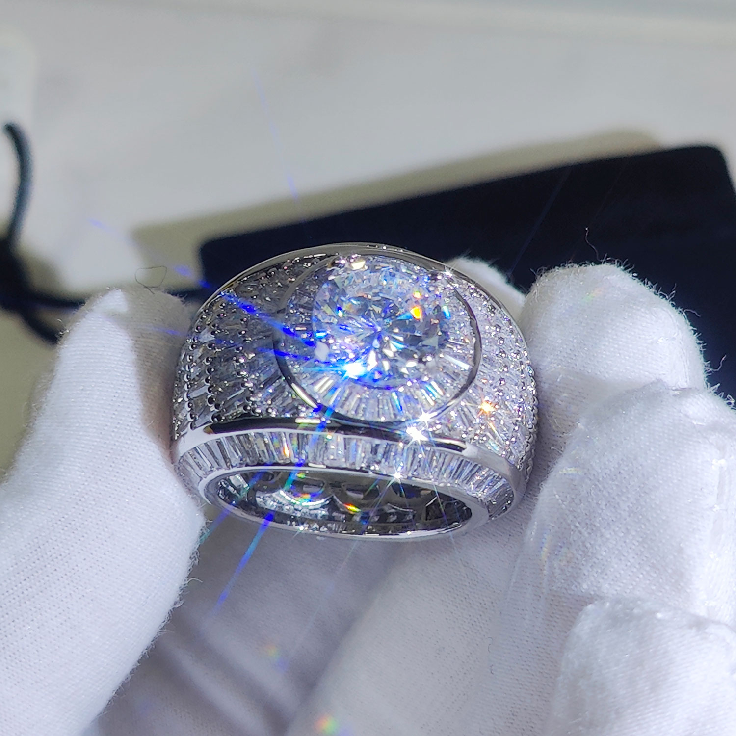 실버/18k 골드 도금 클러스터 힙합 아이스 아웃 랩  - Street Fashion Rings 리뷰 및 가격