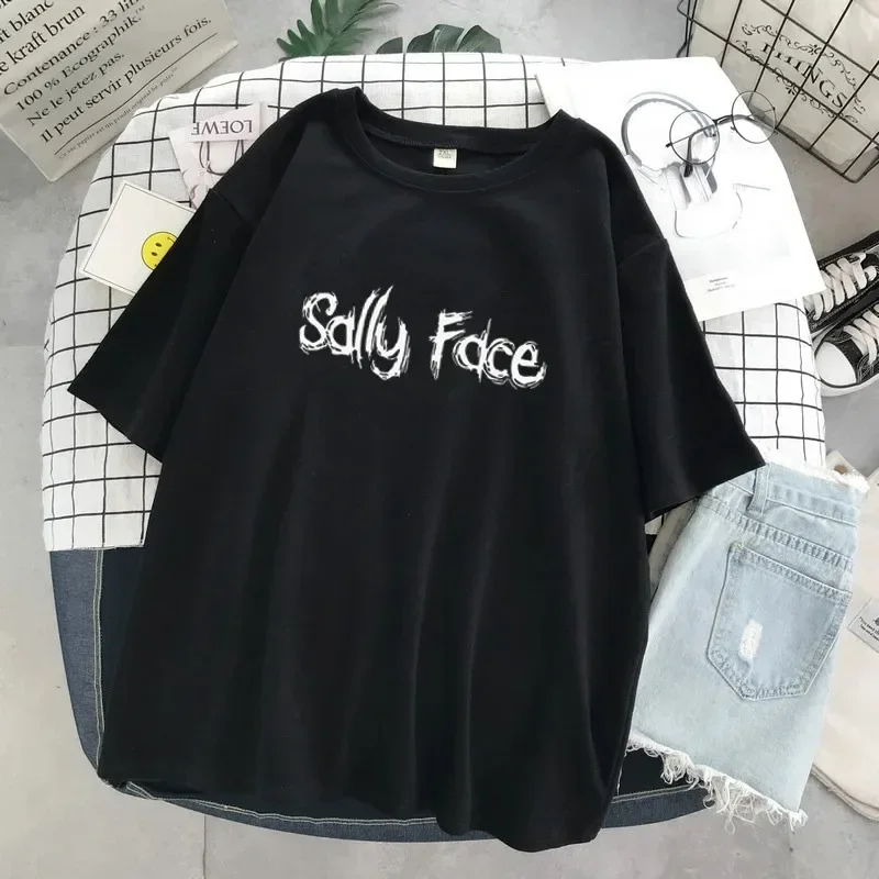 여성용 샐리 페이스 티셔츠, 재미있는 하라주쿠 반팔 티 - Street Fashion Asian 리뷰 및 가격