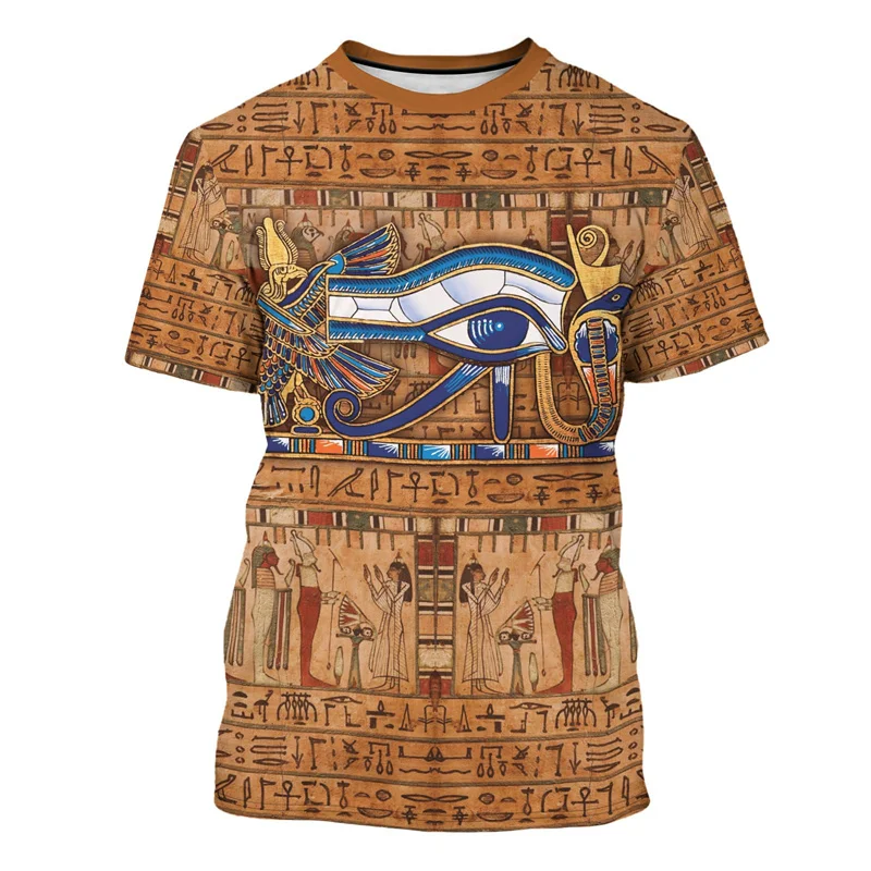 여름 3D 프린트 고대 이집트 그래픽 티셔츠 남녀공용  - Street Fashion Egypt 리뷰 및 가격