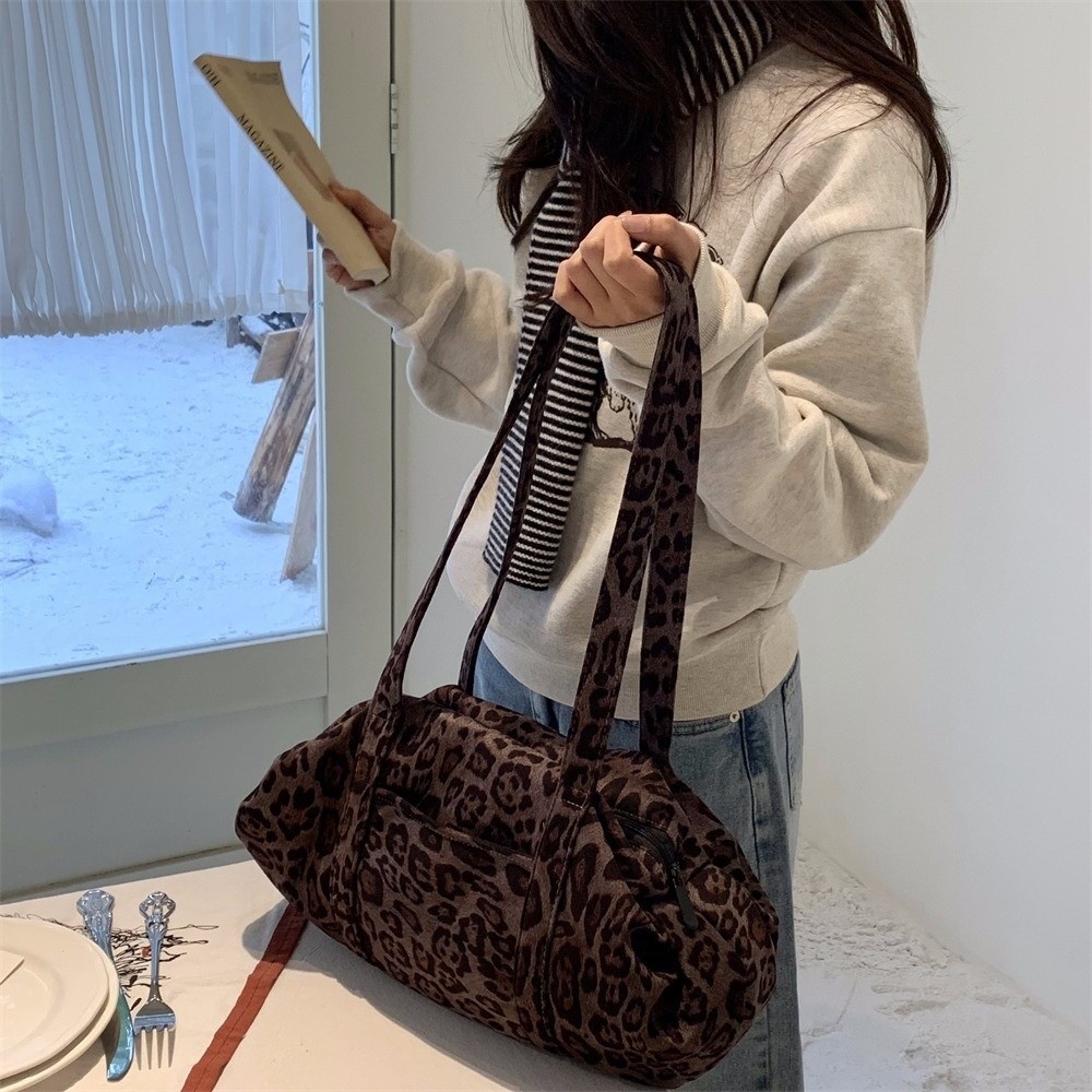 패션 스웨이드 토트백 레오파드 프린트 대용량 숄더백 레 - Tote Bag Canvas Print 리뷰 및 가격