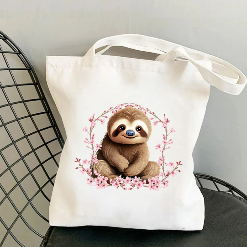 1pc 코알라 벚꽃 프린트 캔버스 토트 백 친환경 재사 - Tote Bag Canvas Print 리뷰 및 가격