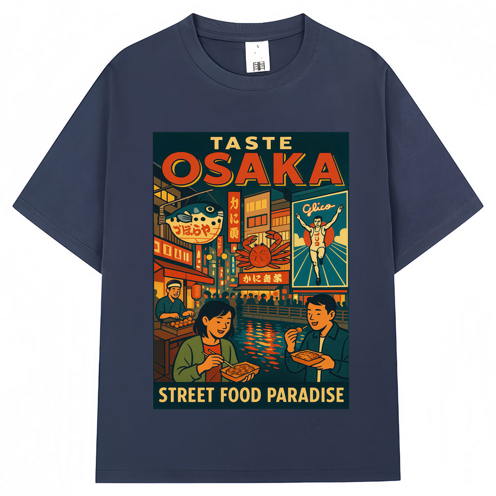 일본 스타일 오사카 길거리 음식 티셔츠 남녀 공용 빈티 - Street Fashion Osaka 리뷰 및 가격