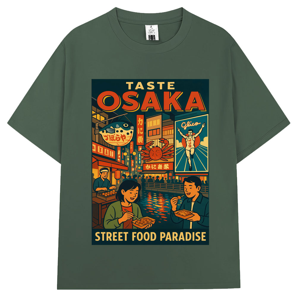 일본 스타일 오사카 길거리 음식 티셔츠 남녀 공용 빈티 - Street Fashion Osaka 리뷰 및 가격