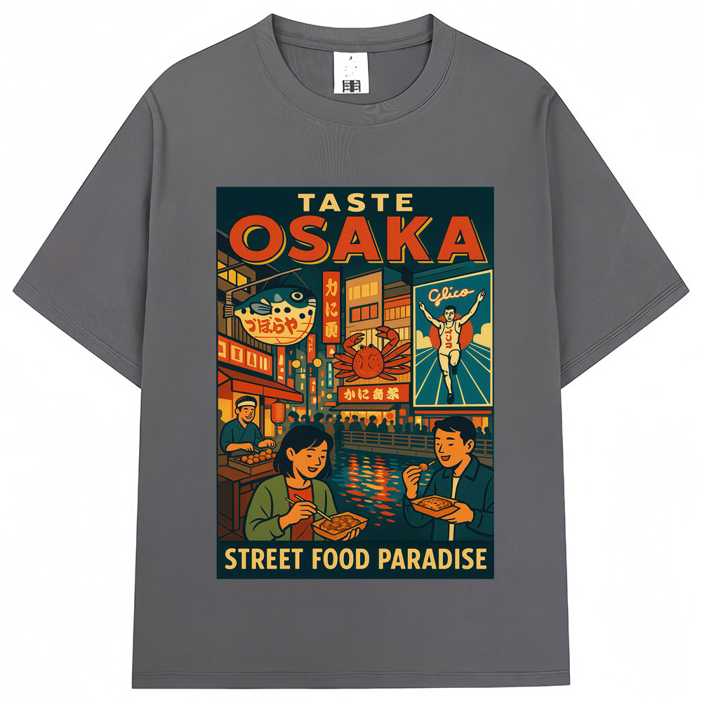 일본 스타일 오사카 길거리 음식 티셔츠 남녀 공용 빈티 - Street Fashion Osaka 리뷰 및 가격
