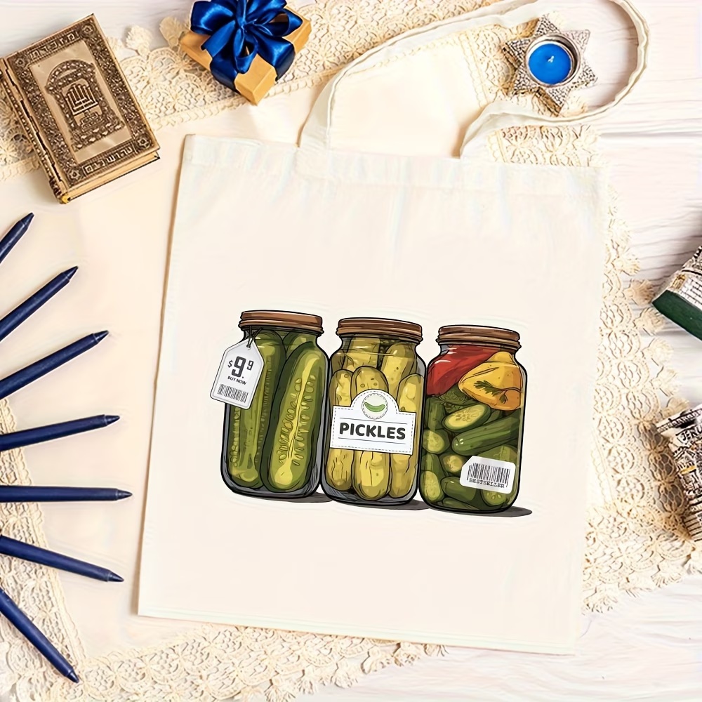 김치 패턴 디자인의 대용량 튼튼한 캔버스 토트백, 재사 - Tote Bag Canvas Print 리뷰 및 가격