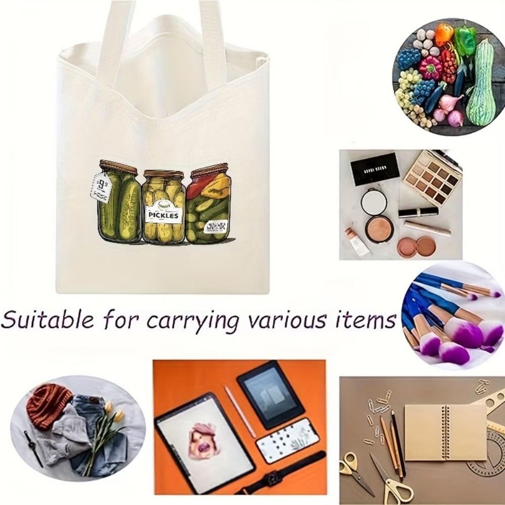 김치 패턴 디자인의 대용량 튼튼한 캔버스 토트백, 재사 - Tote Bag Canvas Print 리뷰 및 가격