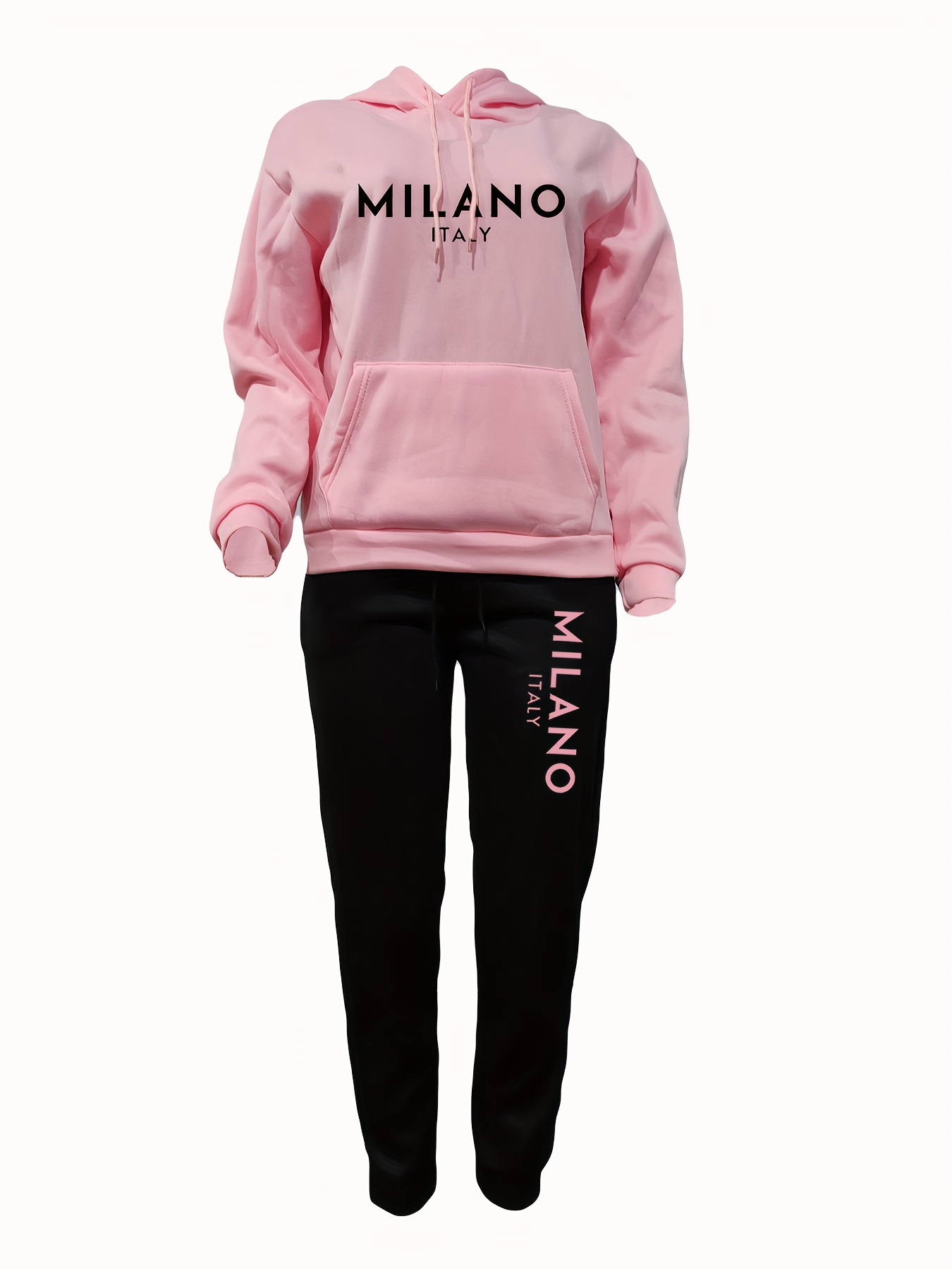 여성용 가을/겨울 후드티+스포츠 바지 세트 스트리트 캐 - Street Fashion Milano 리뷰 및 가격